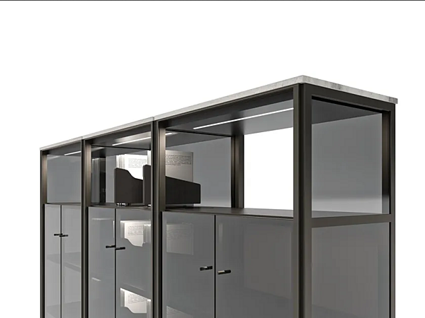 Regal mit integrierten Lichtern aus Holz GIORGETTI Domus Fabrik GIORGETTI aus Italien. Foto №3