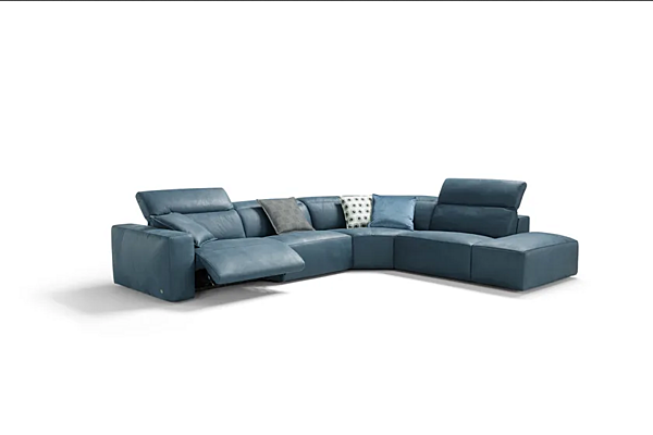 Ecksofa mit Lederbezug und Relaxfunktion Beverly Egoitaliano Fabrik Egoitaliano aus Italien. Foto №8