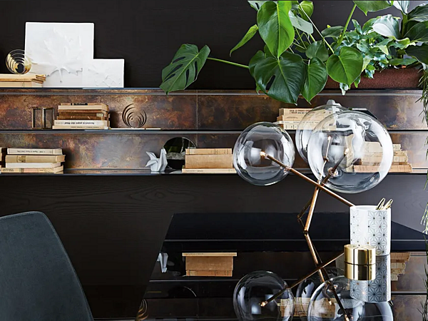 Wandmontiertes Regal aus Glas und Holz Gallotti&Radice Elle Plus 10 Fabrik Gallotti & Radice aus Italien. Foto №4