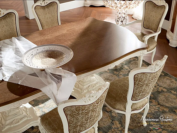 Rechteckiger Holztisch für das Wohnzimmer Modenese Luxury Interiors 13141 Fabrik MODENESE GASTONE aus Italien. Foto №3