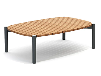 Niedriger rechteckiger Teak Gartentisch Lobster Atmosphera LO.TCO