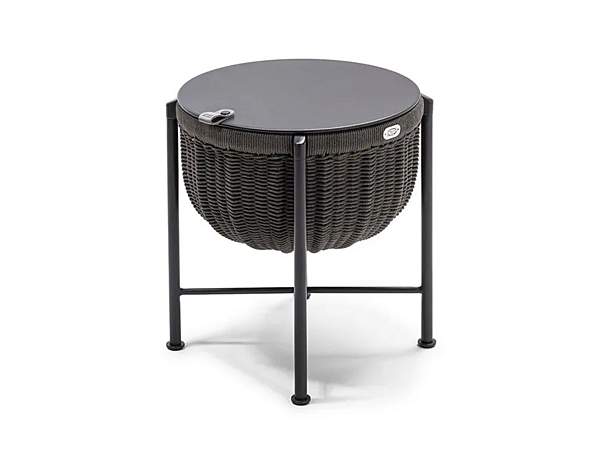 Gartenbeistelltisch aus gegerbtem Leder mit Stauraum POLTRONA FRAU Cestlavie Outdoor Fabrik POLTRONA FRAU aus Italien. Foto №3