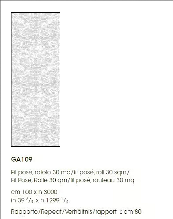Tapete Trace GIORGETTI Fil Pose GA109 Fabrik GIORGETTI aus Italien. Foto №7