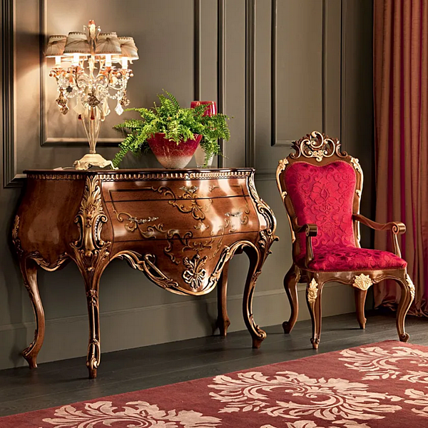 Konsolentisch aus massivem Holz mit Schubladen Modenese Luxury Interiors 11607 Fabrik MODENESE GASTONE aus Italien. Foto №2