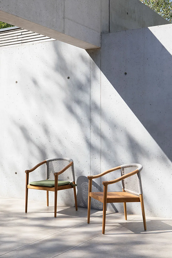 Teak Gartenstuhl mit Armlehnen Atmosphera Lodge LG.SB Fabrik ATMOSPHERA aus Italien. Foto №7