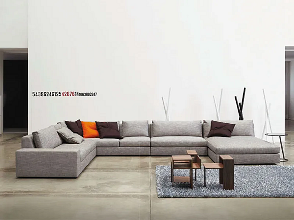 Ecksofa aus Stoff mit weicher Rückenlehne LIGNE ROSET Exclusif Fabrik LIGNE ROSET aus Italien. Foto №1