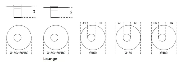 Beistelltisch aus Temperglas und Messing Haumea Gallotti&Radice Fabrik Gallotti & Radice aus Italien. Foto №4