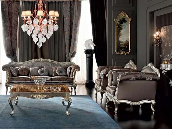 Sessel mit Armlehnen aus Stoff Modenese Luxury Interiors 12413 Fabrik MODENESE GASTONE aus Italien. Foto №2