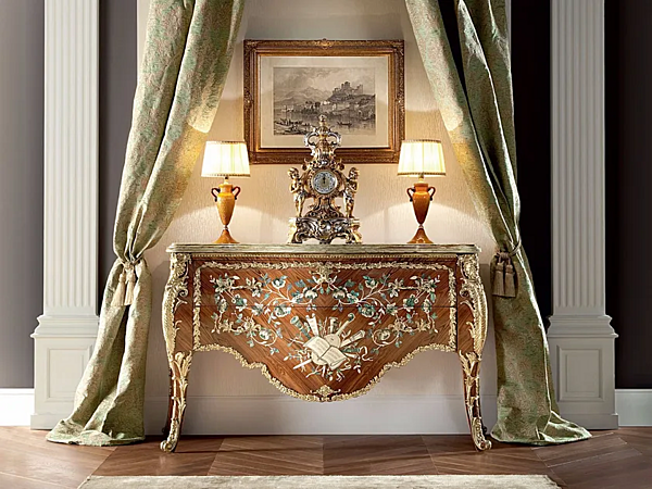 Barocke Holzkommode mit Schubladen Modenese Luxury Interiors 13604 Fabrik MODENESE GASTONE aus Italien. Foto №2