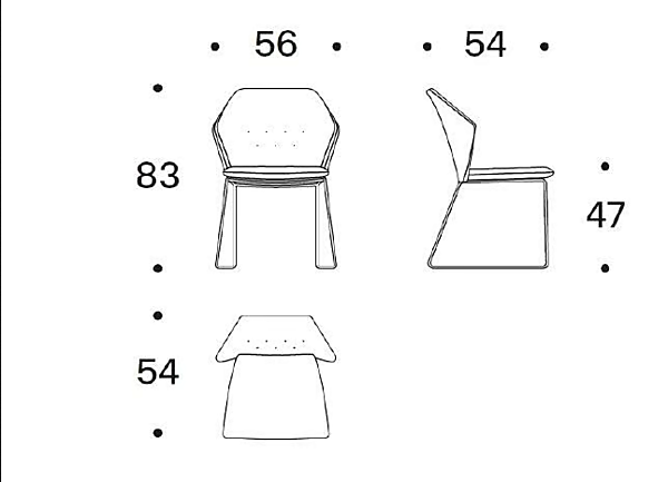 Sled Base Stoffstuhl New York Saba Fabrik SABA aus Italien. Foto №8
