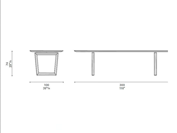 Rechteckiger Esstisch aus Massivholz Bolero POLTRONA FRAU Fabrik POLTRONA FRAU aus Italien. Foto №12
