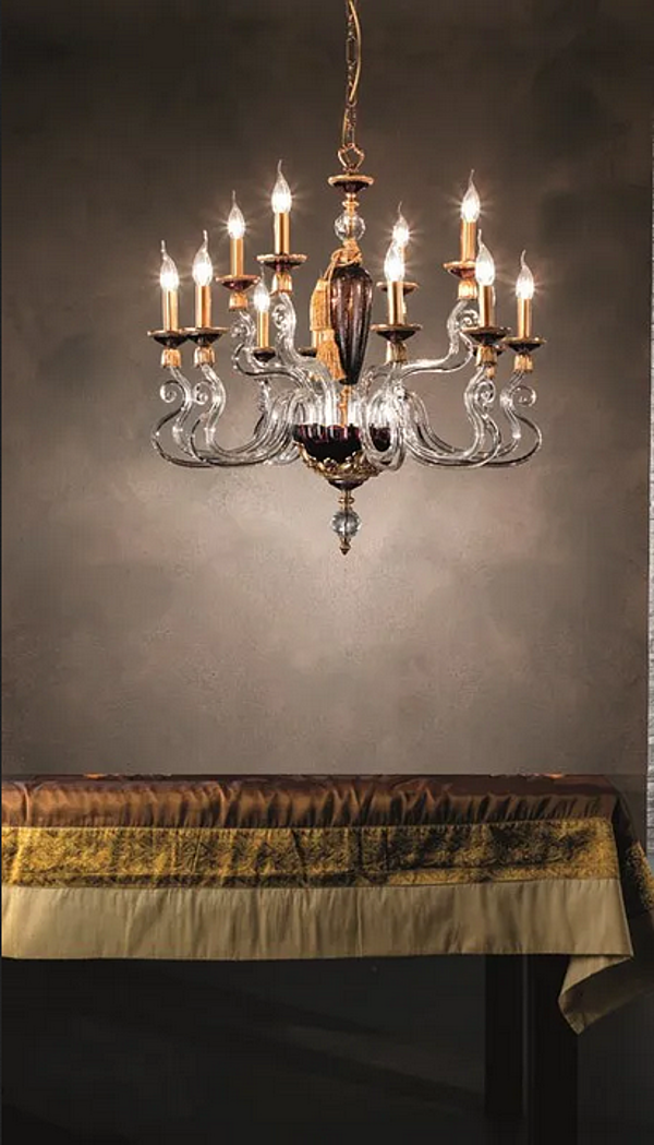 Kronleuchter mit Swarovski-Kristallen Barocco L8 4 Euroluce Lampadari Fabrik EUROLUCE LAMPADARi aus Italien. Foto №2