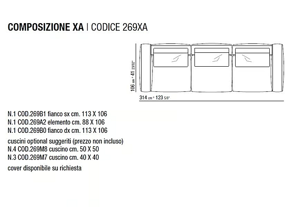 Ecksofa mit Stoffbezug für den Garten 3-Sitzer FLEXFORM Grandemare Outdoor Fabrik FLEXFORM aus Italien. Foto №4