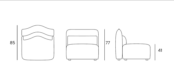 Modularsofa aus Stoff mit weicher Rückenlehne INNOVA Imbottiti Brezza Fabrik Innova Imbottiti aus Italien. Foto №6