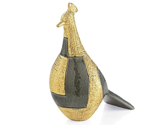 Keramische Skulptur Pfau hoch MARIONI Pop 00100