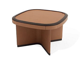 Quadratischer Spieltisch aus Leder Flamingo GIORGETTI 73200