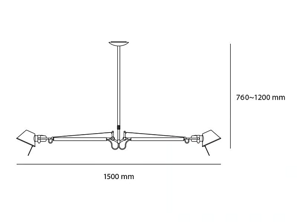 Pendelleuchte aus Aluminium mit schwenkbarem Design Tolomeo Due Bracci Artemide A036400 Fabrik Artemide aus Italien. Foto №3