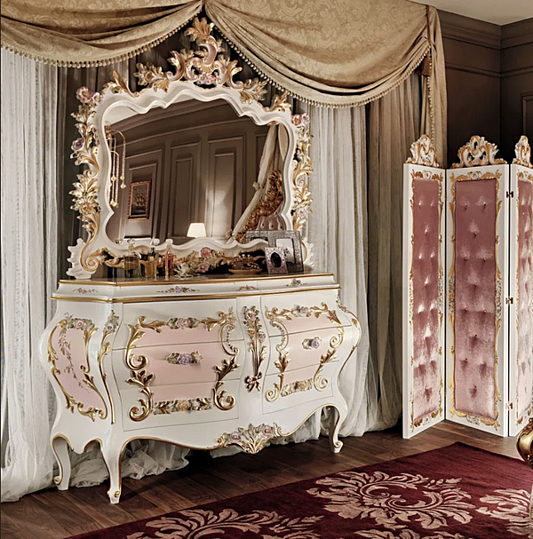 Wandmontierter gerahmter Spiegel aus Glas Modenese Luxury Interiors 11625 Fabrik MODENESE GASTONE aus Italien. Foto №2