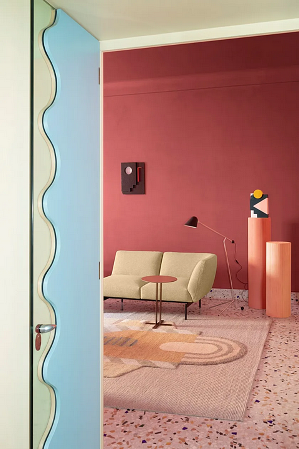 Ecksofa aus Stoff mit weicher Rückenlehne Saba Rendez Vous Fabrik SABA aus Italien. Foto №8