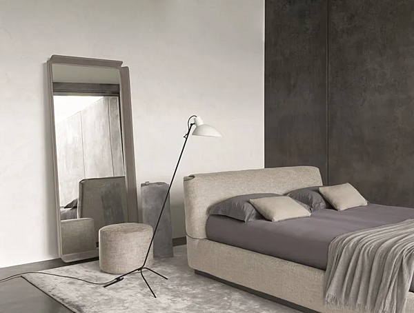 Doppelbett mit gepolsterter Rückenlehne Flou Gentleman Fabrik Flou aus Italien. Foto №5