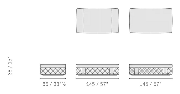 Rechteckiger Lederpouf Grant POLTRONA FRAU Fabrik POLTRONA FRAU aus Italien. Foto №9