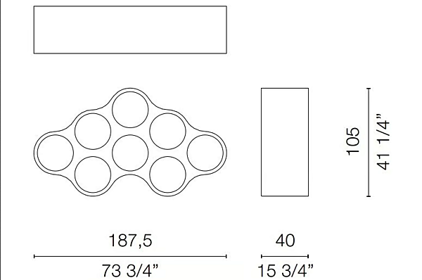 Modularer Bücherregal aus Polyethylen beidseitig Cappellini Cloud C5_1 Fabrik Cappellini aus Italien. Foto №9