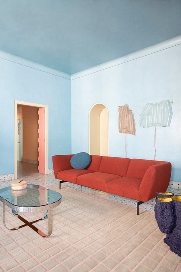 Ecksofa aus Stoff mit weicher Rückenlehne Saba Rendez Vous Fabrik SABA aus Italien. Foto №17