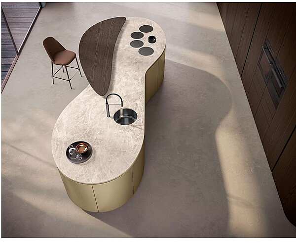 Küche Aster Cucine Domina Olmo Brown Opaco Fabrik Aster Cucine aus Italien. Foto №4