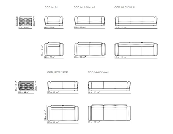 Dreisitzer Stoffsofa Cestone FLEXFORM Fabrik FLEXFORM aus Italien. Foto №4