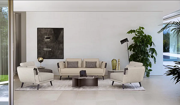 Zweisitzer Stoffsofa mit abnehmbarem Bezug Gaudi Flou Fabrik Flou aus Italien. Foto №4