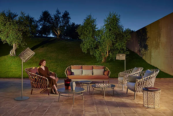 Zweisitzer Gartensofa aus Acryl mit Rückenpolster Emma Cross VARASCHIN 24840 Fabrik VARASCHIN aus Italien. Foto №6