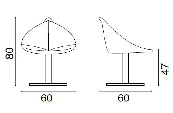 Drehstuhl aus gegerbtem Leder Fiorile FASEM FIORILE BT Fabrik FASEM aus Italien. Foto №9