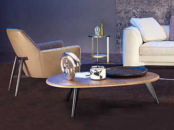 Kaffeetisch aus Holz Borzalino Dan DAN1, DAN2 Fabrik Borzalino aus Italien