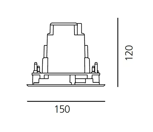 Eingelassene Aluminium-Außenstrahler Ego Downlight Artemide Fabrik Artemide aus Italien. Foto №16