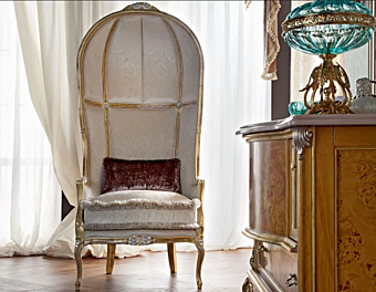 Hochlehner Sessel aus Stoff Modenese Luxury Interiors 12428 Fabrik MODENESE GASTONE aus Italien