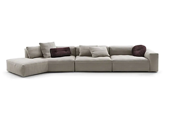 Ecksofa aus Stoff mit weicher Rückenlehne Frigerio Cooper