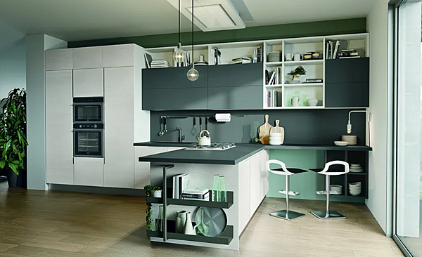 Einbauküche mit Insel Luna LUBE CUCINE Fabrik LUBE CUCINE aus Italien. Foto №2