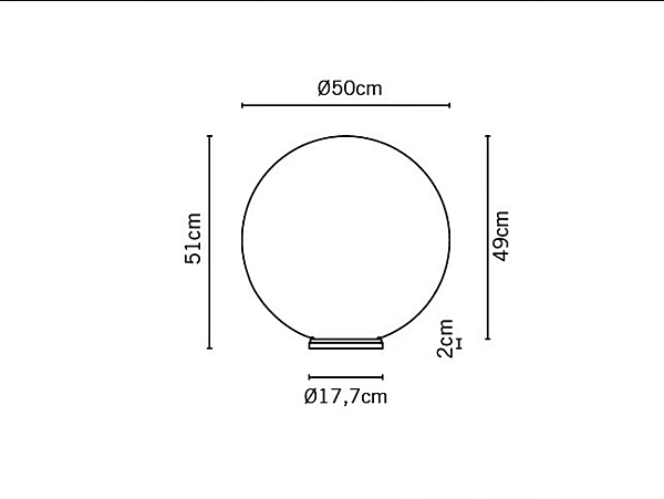 Tischlampe aus geblasenem Glas Lumi Sfera Fabbian Fabrik Fabbian aus Italien. Foto №13