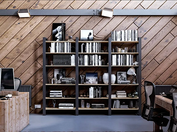 Wandregal aus Holz mit modernen Linien DAMIANO LATINI OUTLINE Fabrik DAMIANO LATINI aus Italien. Foto №1