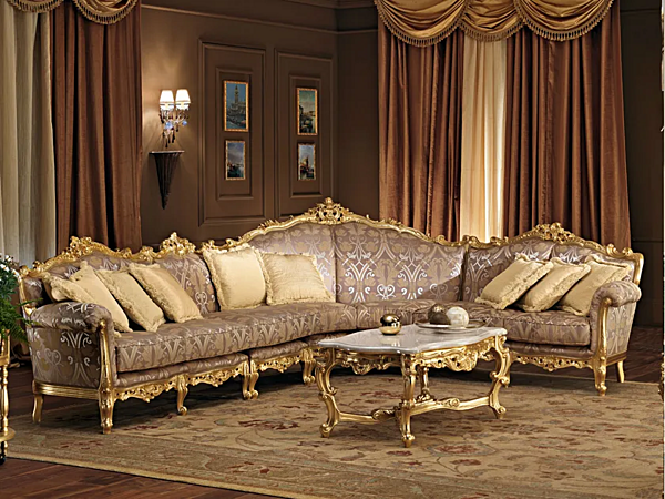 Ecksofa mit 7 Sitzplätzen aus Stoff Modenese Luxury Interiors 11401 Fabrik MODENESE GASTONE aus Italien. Foto №1