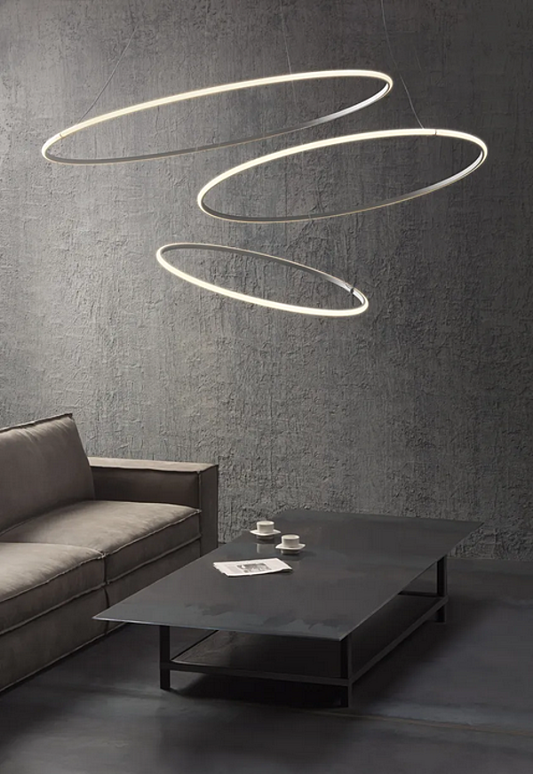 LED Pendelleuchte aus Aluminium Fabbian Olympic F45 3x Fabrik Fabbian aus Italien. Foto №2