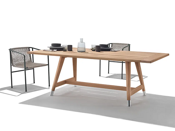 Gartentisch aus Iroko Holz FLEXFORM Desco Fabrik FLEXFORM aus Italien. Foto №3