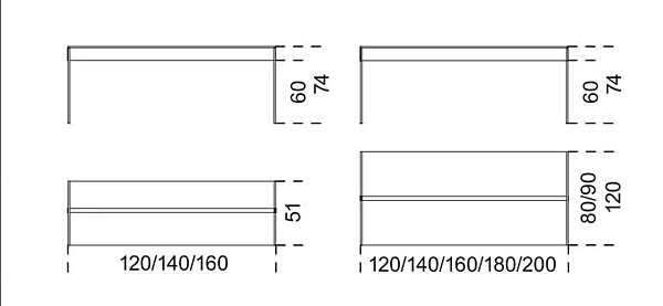 Rechteckiger Schreibtisch aus Kristall AIR GALLIOTTI & RADICE Fabrik Gallotti & Radice aus Italien. Foto №7
