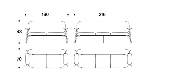 Dreisitzer Stoffsofa mit weicher Rückenlehne SABA Philo Fabrik SABA aus Italien. Foto №9