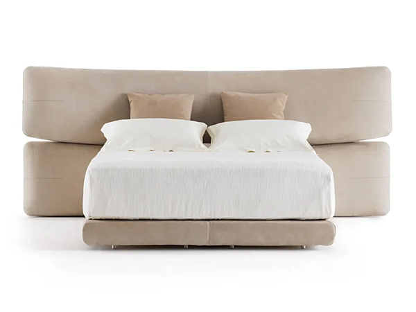Doppelbett aus Leder mit gepolstertem Kopfteil Flou Yuna Fabrik Flou aus Italien. Foto №2