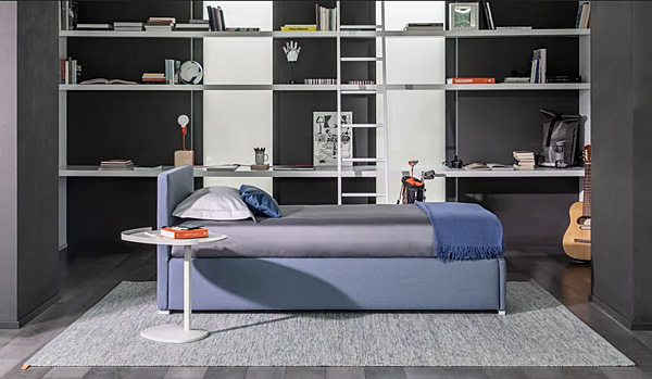 Umwandelbares Einzelbett aus Stoff Flou Biss Fabrik Flou aus Italien. Foto №2