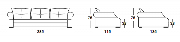 Sofa LONGHI (F. LLI LONGHI) W 516 Fabrik LONGHI (F.LLI LONGHI) aus Italien. Foto №2