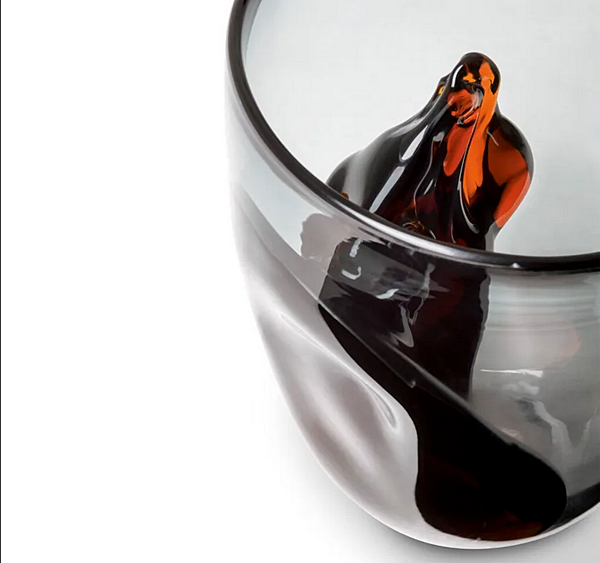 Runder Vasen aus geblasenem Glas Incanto GIORGETTI Fabrik GIORGETTI aus Italien. Foto №3