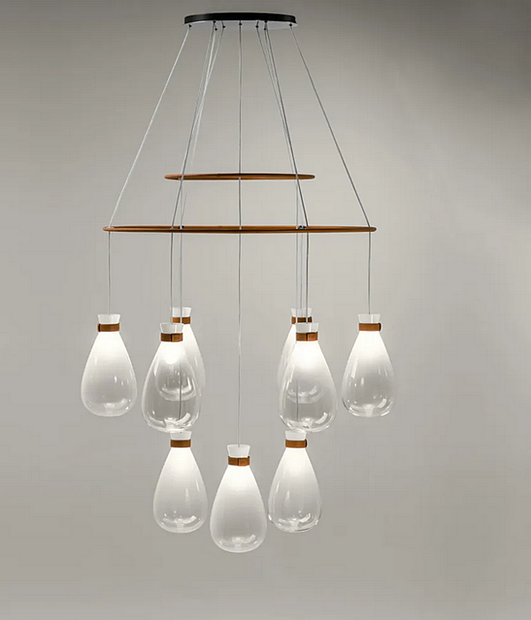 Blasenglas Kronleuchter Soffi POLTRONA FRAU Fabrik POLTRONA FRAU aus Italien. Foto №6