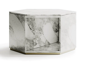 Sechseckiger Couchtisch aus Marmor Capital Collection Dedalo Fabrik Capital Collection aus Italien